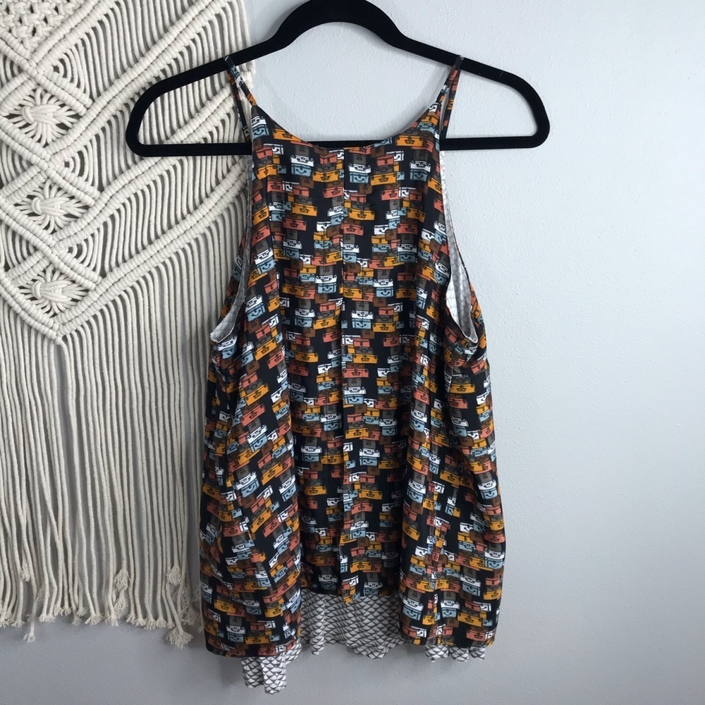 ANTHROPOLOGIE PORRIDGE LUGGAGE SPLIT BACK TANK M - Picture 2 of 8